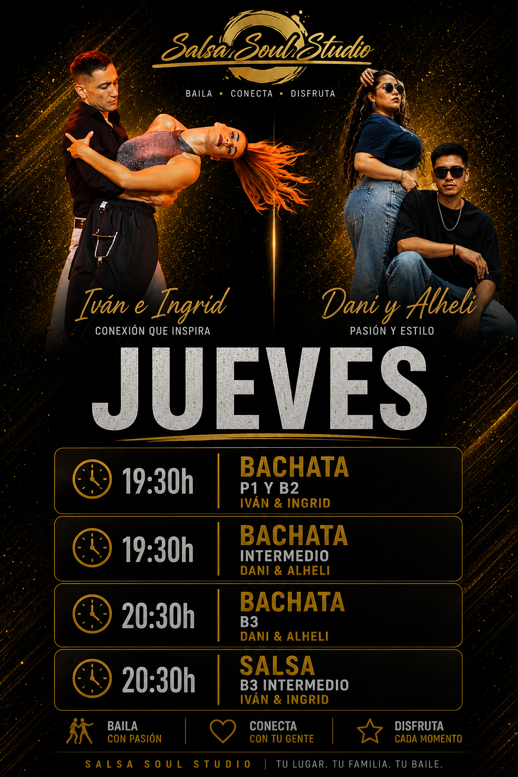 Horarios Jueves 2026