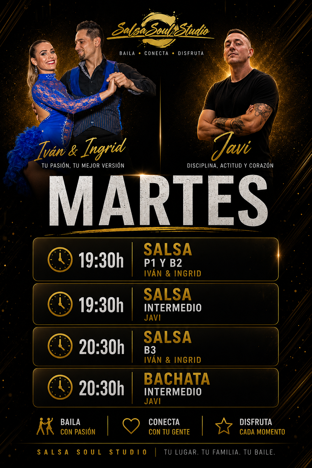 Horarios Martes 2026